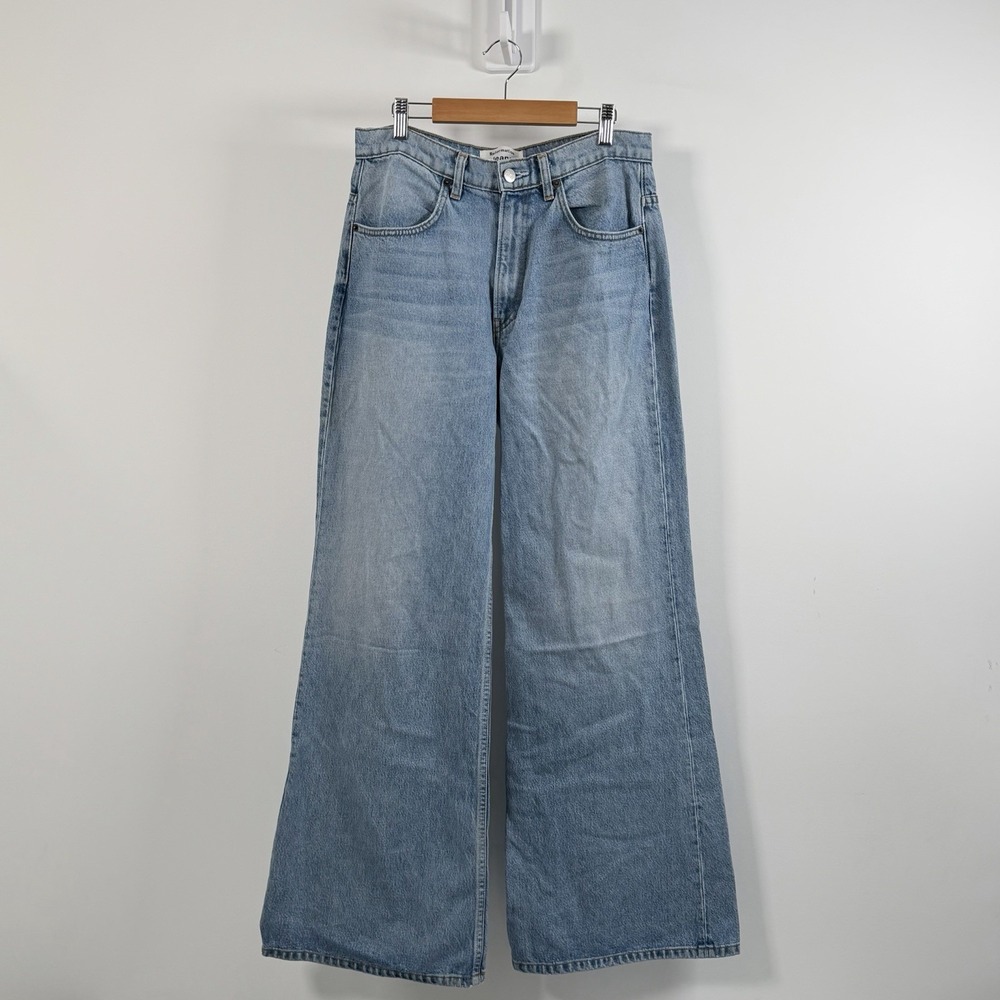 Reformation 70's Wide Leg Jeans Womens 29 Largo Wash High Rise Flare Denim Boho